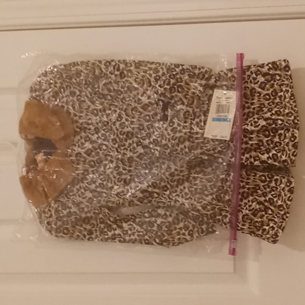 NWT JUICY COUTURE ANIMAL PRINT TUNIC/DRESS WITH BLACK LEGGINGS, SIZE 24 MONTHS